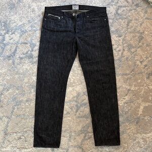 Men's Rustic Dime 13 oz Selvedge Black Jeans 36